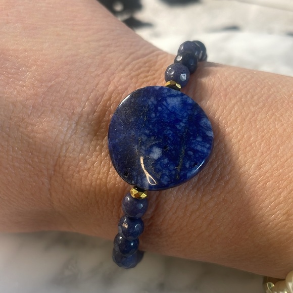 Lapis lazuli & agate - Picture 2 of 3
